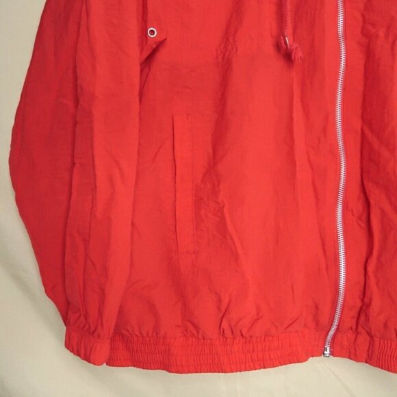 Vintage 80s Catalina Windbreaker Jacket Full Zip Red Nautical Women's Size XL - Picture 4 of 14